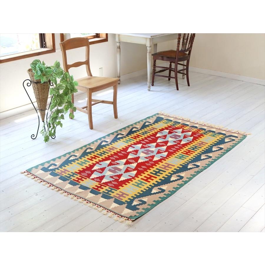 トルコの手織りキリム　セッヂャーデ 185x110cm 狼の足跡のモチーフ | ブランド登録なし | 01