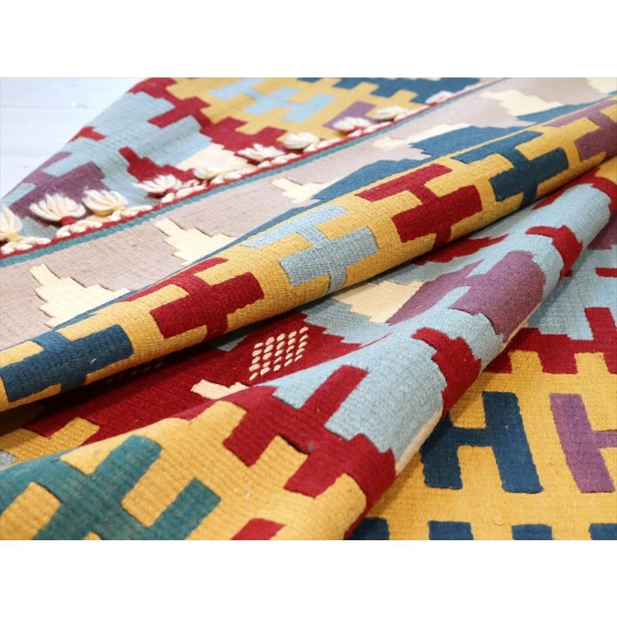 トルコの手織りキリム　セッヂャーデ 185x110cm 狼の足跡のモチーフ | ブランド登録なし | 05