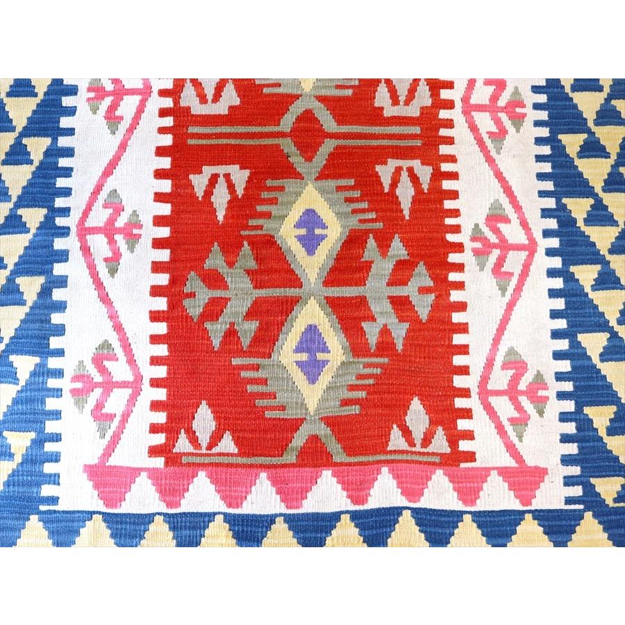 やわらかな織りのカイセリ産キリム　セッヂャーデ 171x114cm レッド/ブルー | ブランド登録なし | 03