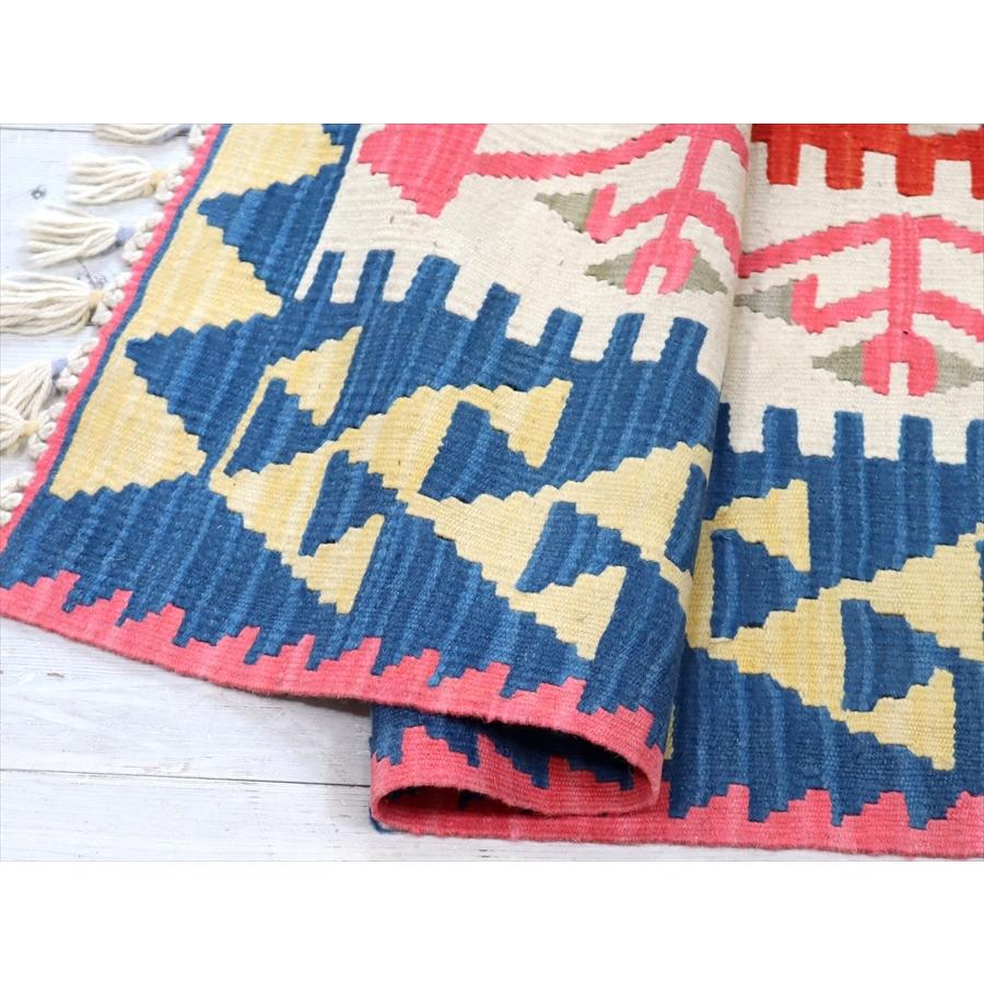 やわらかな織りのカイセリ産キリム　セッヂャーデ 171x114cm レッド/ブルー | ブランド登録なし | 07