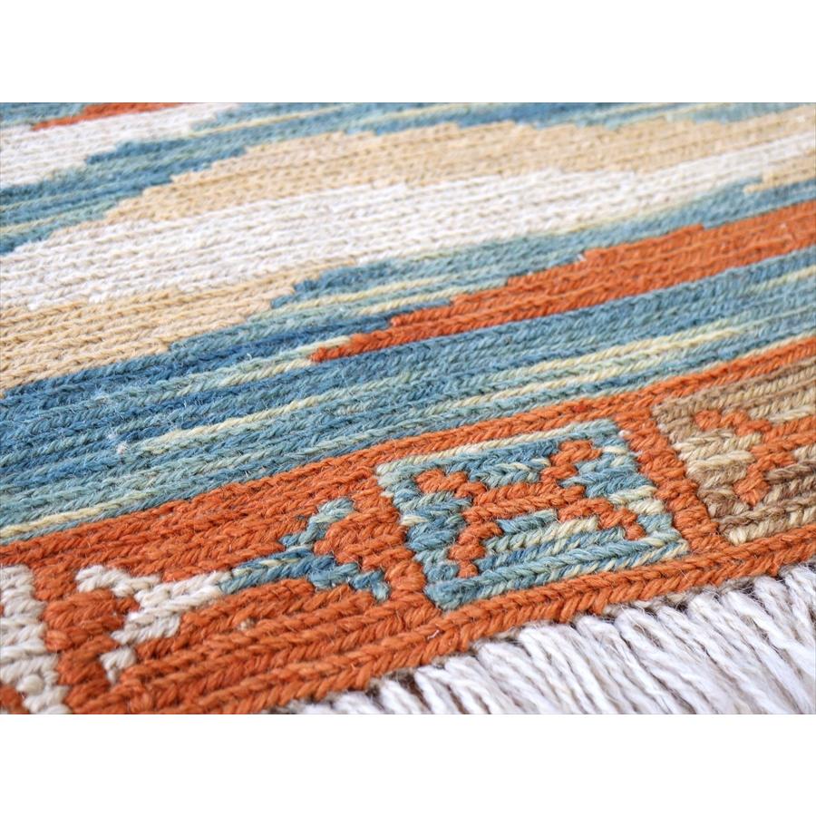 ギャッベスマックキリム 遊牧民の織る風景のラグ45x117cm山麓と草原と湖 | ブランド登録なし | 02