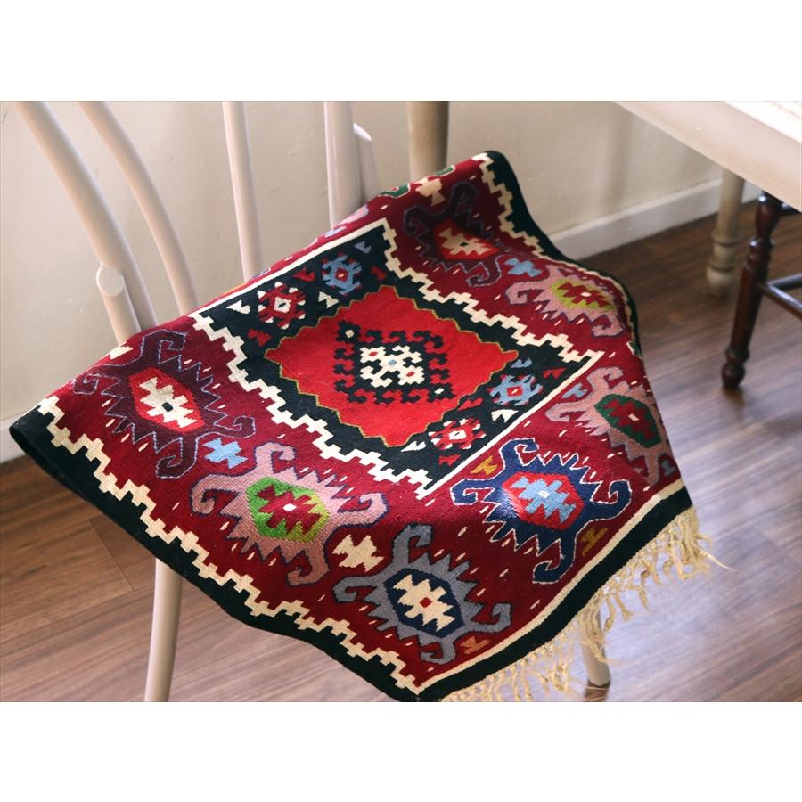 オールドキリム シャルキョイ 59x60cm ワインレッド 正方形 | ブランド登録なし | 05