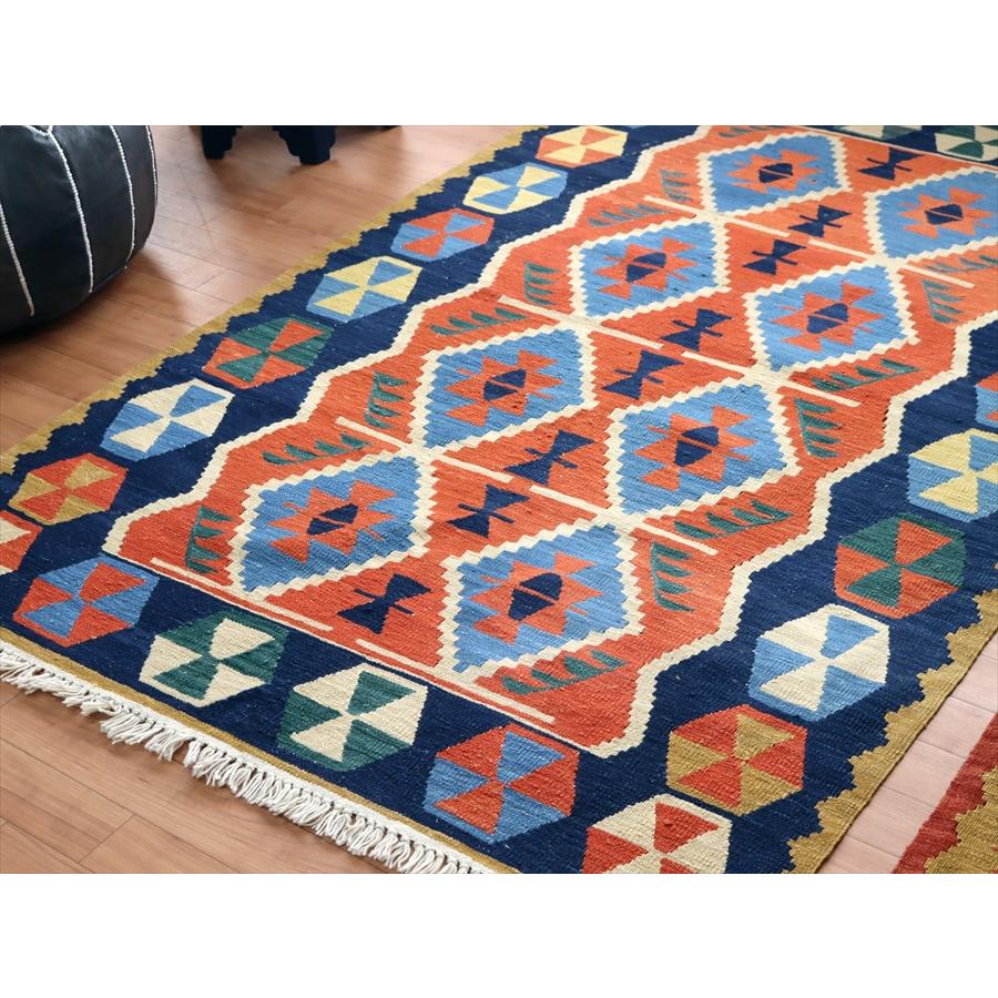 トルコの手織りキリム ウシャク 180x119cm ベレケットのモチーフ | ブランド登録なし | 03