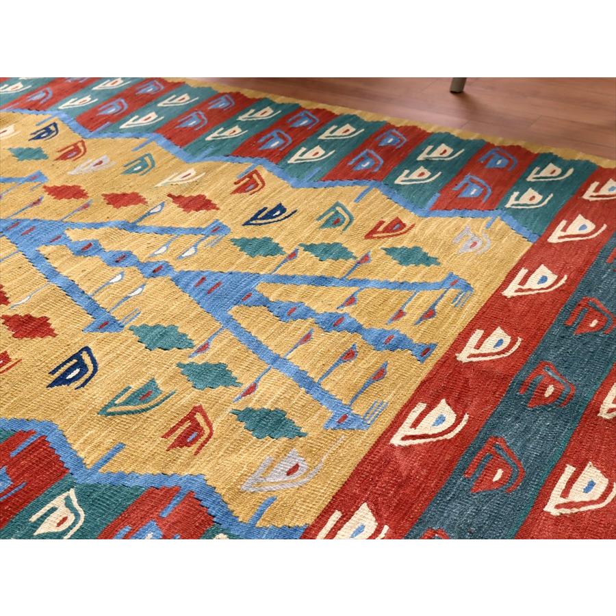トルコの手織りキリム ウシャク 168x120cm 生命の樹 | ブランド登録なし | 04