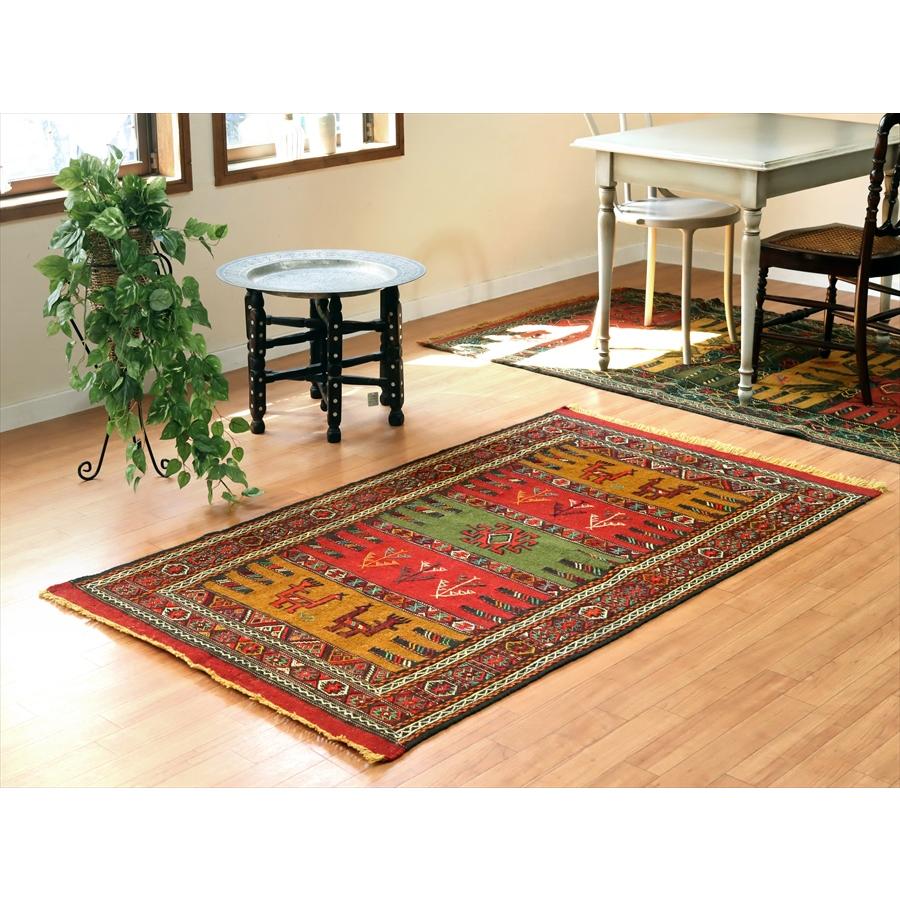 東イランの素朴な手織りキリム グチャン 172x102cm 動物と植物 | ブランド登録なし | 01