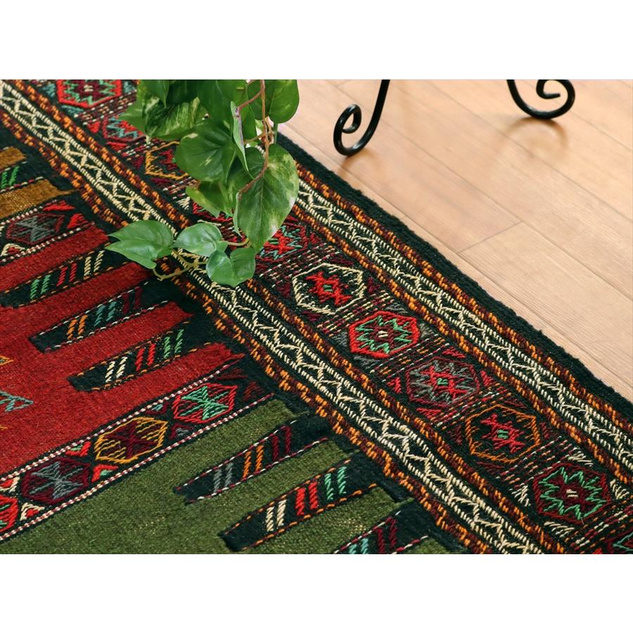 東イランの素朴な手織りキリム グチャン 172x102cm 動物と植物 | ブランド登録なし | 04