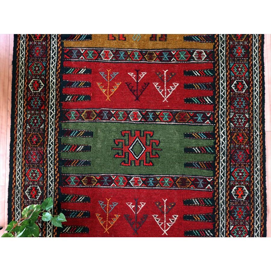 東イランの素朴な手織りキリム グチャン 172x102cm 動物と植物 | ブランド登録なし | 05