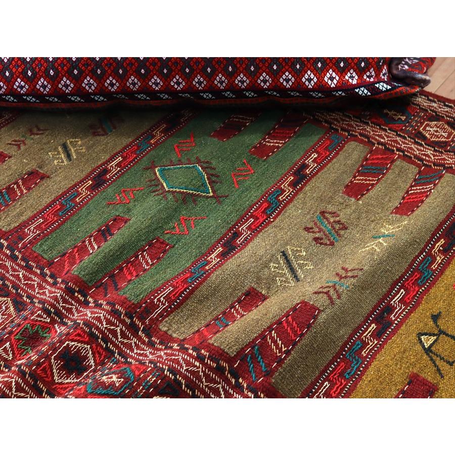 グチャン イランの手織りキリム 187x100cm ラクダと幾何学模様 | ブランド登録なし | 08