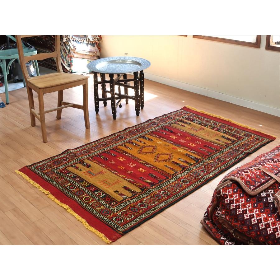 グチャン イランの手織りキリム 169x100cm ジジムの幾何学モチーフ | ブランド登録なし | 01