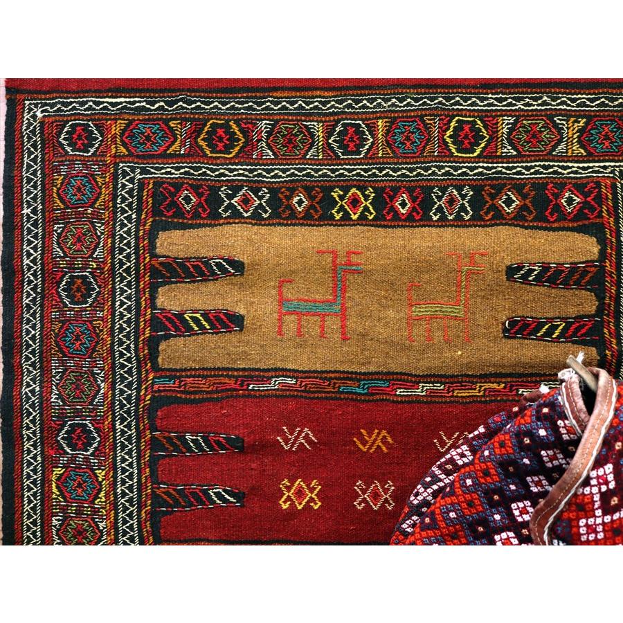 グチャン イランの手織りキリム 169x100cm ジジムの幾何学モチーフ | ブランド登録なし | 05