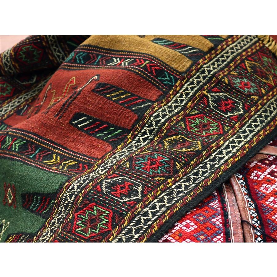 グチャン イランの手織りキリム 191x101cm 動物と幾何学モチーフ | ブランド登録なし | 06