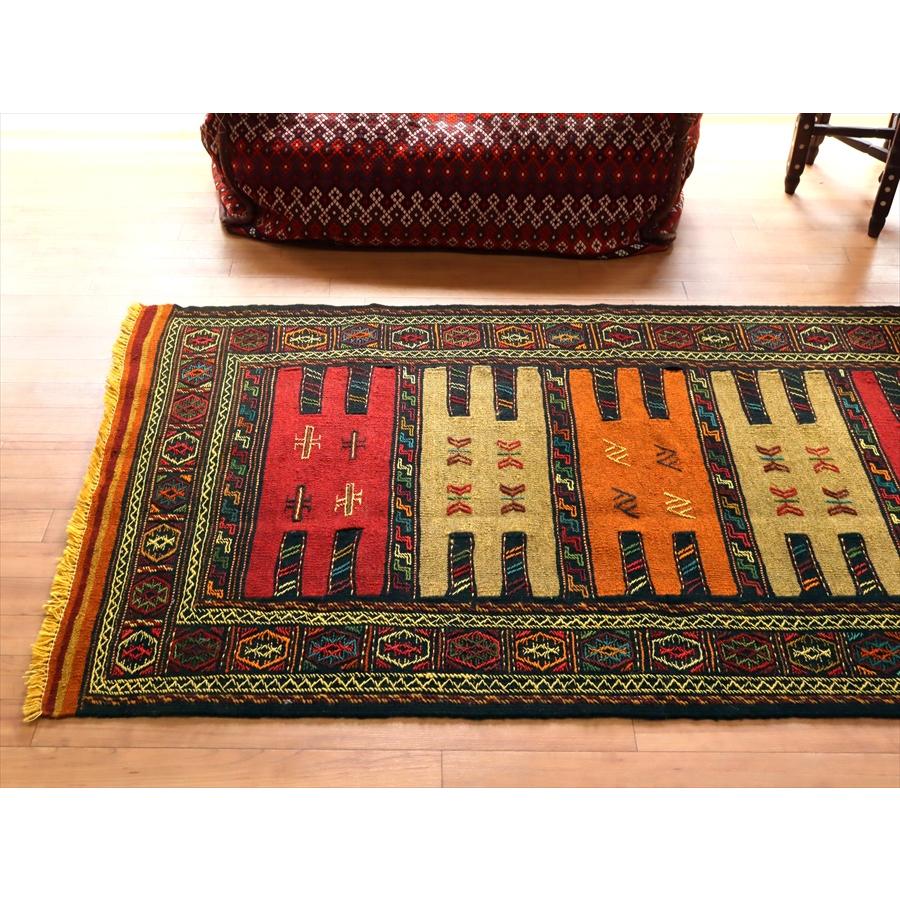 グチャン イランの手織りキリム 183x101cm ジジムの幾何学モチーフ | ブランド登録なし | 03