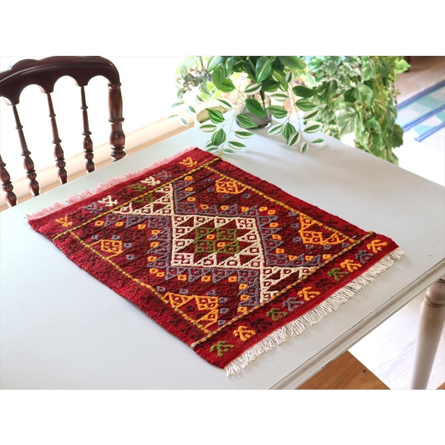 オールドキリム アダナ 51x45cm 小さな正方形 ジジム織り |  | 01