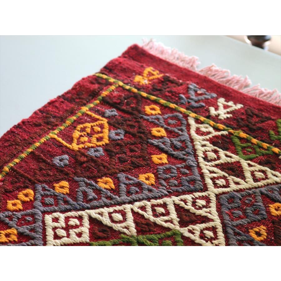 オールドキリム アダナ 51x45cm 小さな正方形 ジジム織り |  | 04