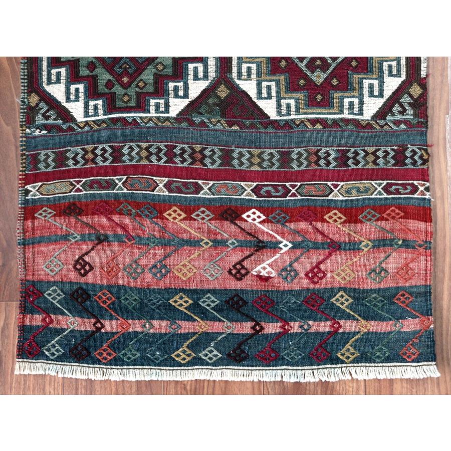 オールドキリム マラテヤ 84x63cm 幾何学モチーフ レッド＆グリーン |  | 03