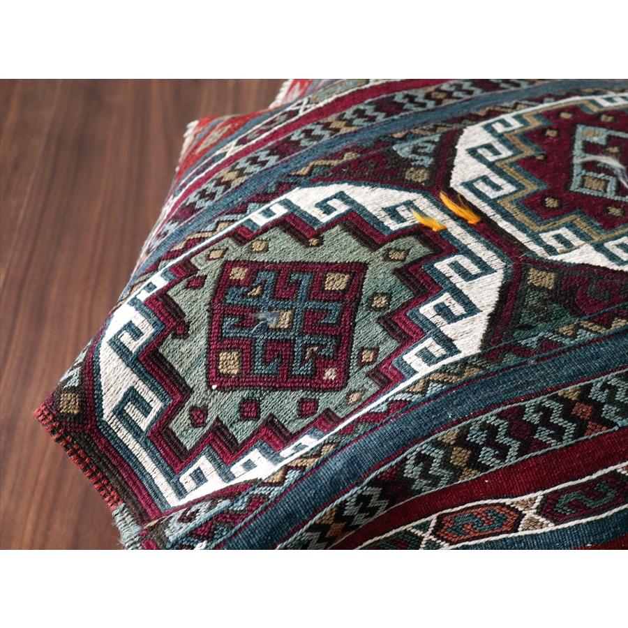 オールドキリム マラテヤ 84x63cm 幾何学モチーフ レッド＆グリーン |  | 06