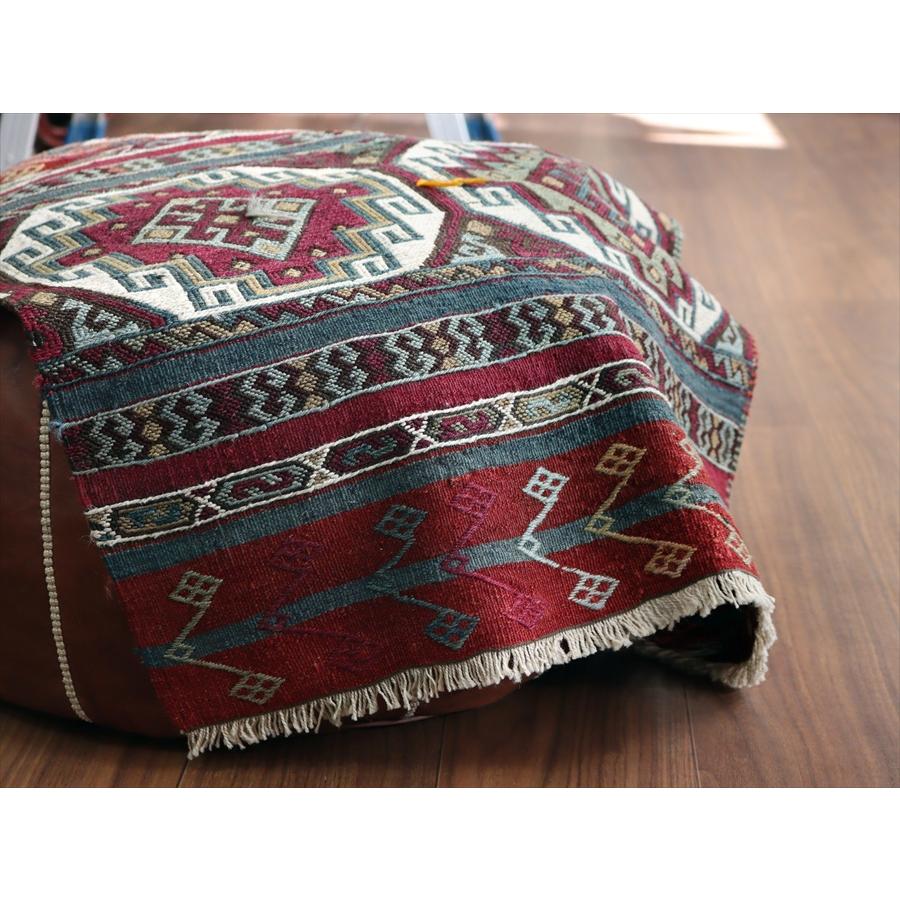 オールドキリム マラテヤ 84x63cm 幾何学モチーフ レッド＆グリーン |  | 08