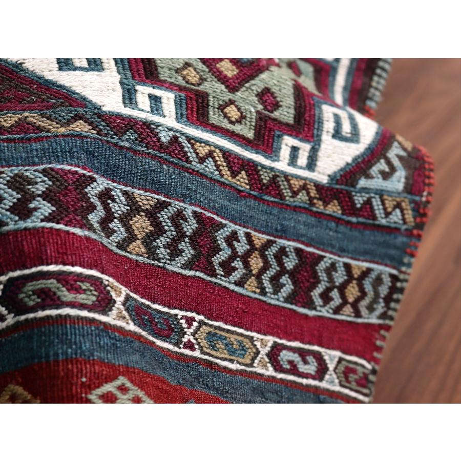 オールドキリム マラテヤ 84x63cm 幾何学モチーフ レッド＆グリーン |  | 09