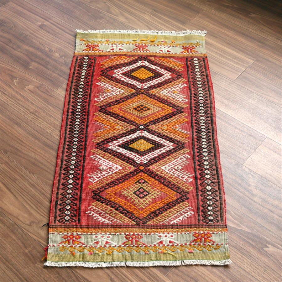 オールドキリム シワス 98x52cm ドラゴンのモチーフ ヤストゥク | 