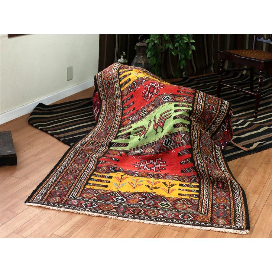 イランの手織りキリム グチャン 159x102cm ジジムの幾何学
