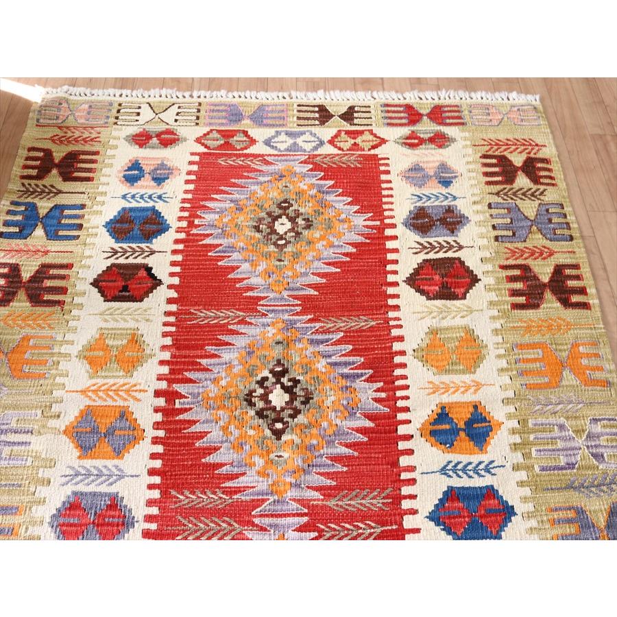 ワンランク上のカイセリキリム　セッヂャーデ 169x130cm イーブルアイと麦の穂のモチーフ | ブランド登録なし | 03