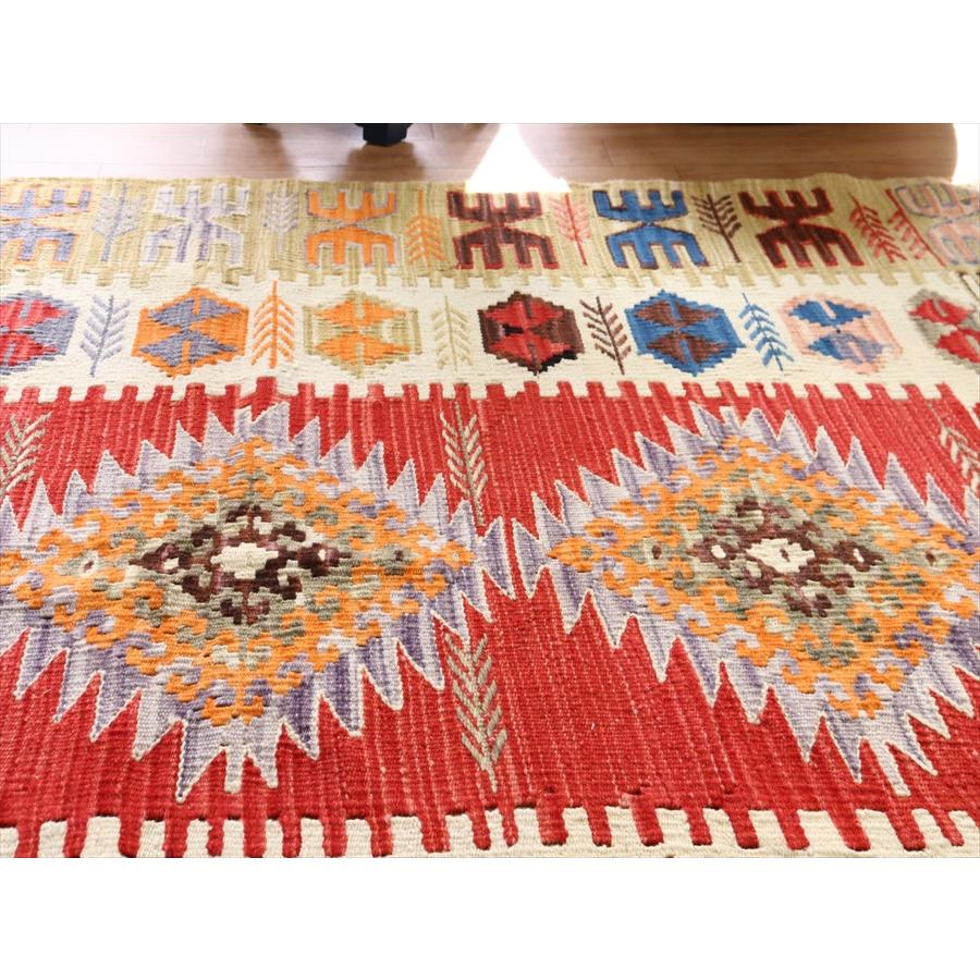 ワンランク上のカイセリキリム　セッヂャーデ 169x130cm イーブルアイと麦の穂のモチーフ | ブランド登録なし | 06