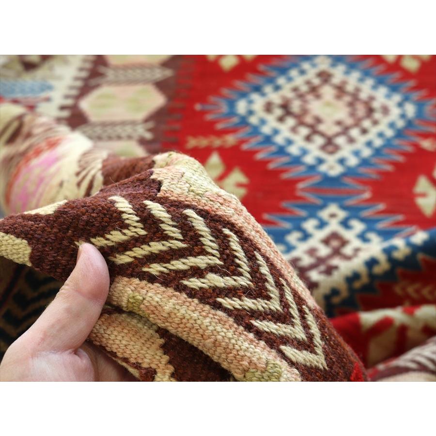 カイセリキリム トルコの手織りラグ 182x133cm 3つのドラゴンと麦の穂