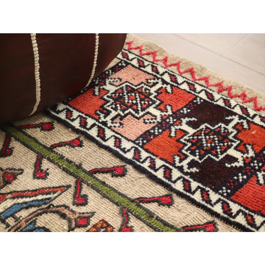 グチャンキリム ベージュ 205x135cm 動物と植物 平織り&パイル織り | ブランド登録なし | 09