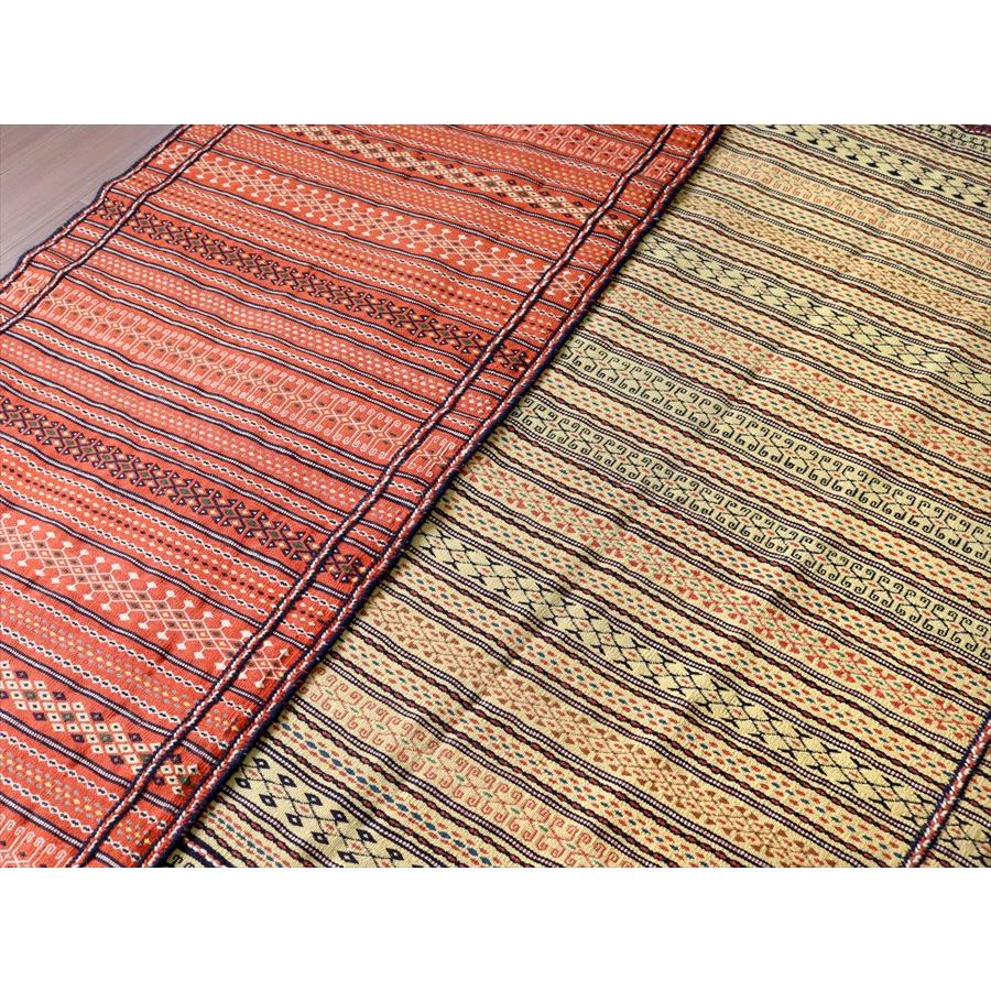 刺繍のようなスザンニ織りのキリム イラン東北部カラート 152x98cm マスタードイエロー | ブランド登録なし | 06