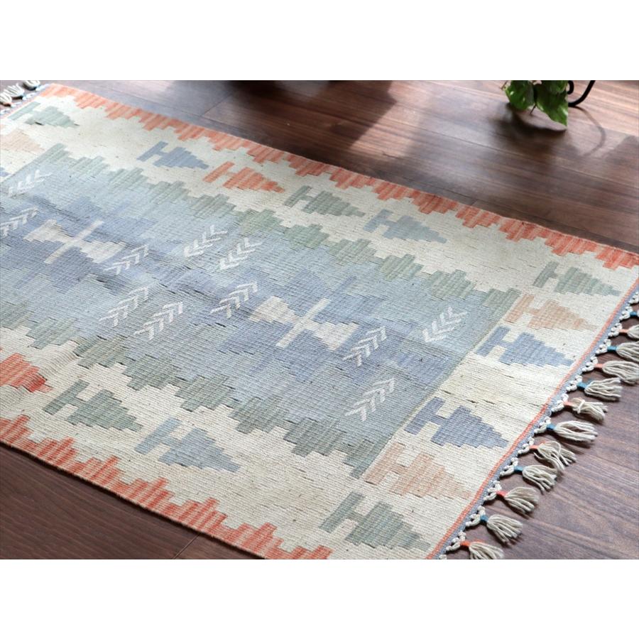 カイセリ産手織りキリム 119x79cm パステルカラー トルコの手織りラグ |  | 02