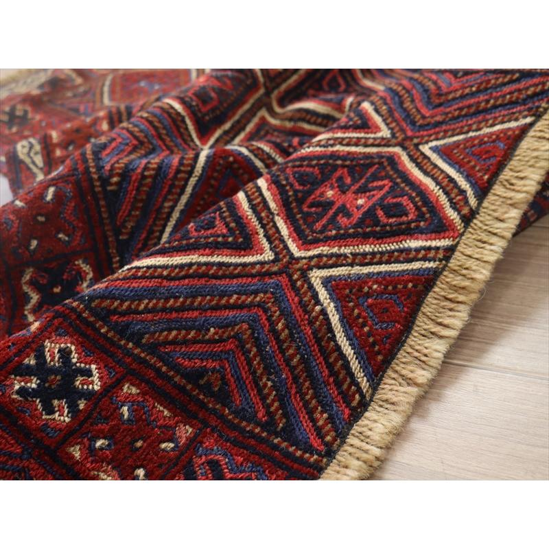 アフガンキリム ミシュワニ 188x58cm 平織りとパイル織りのミックス