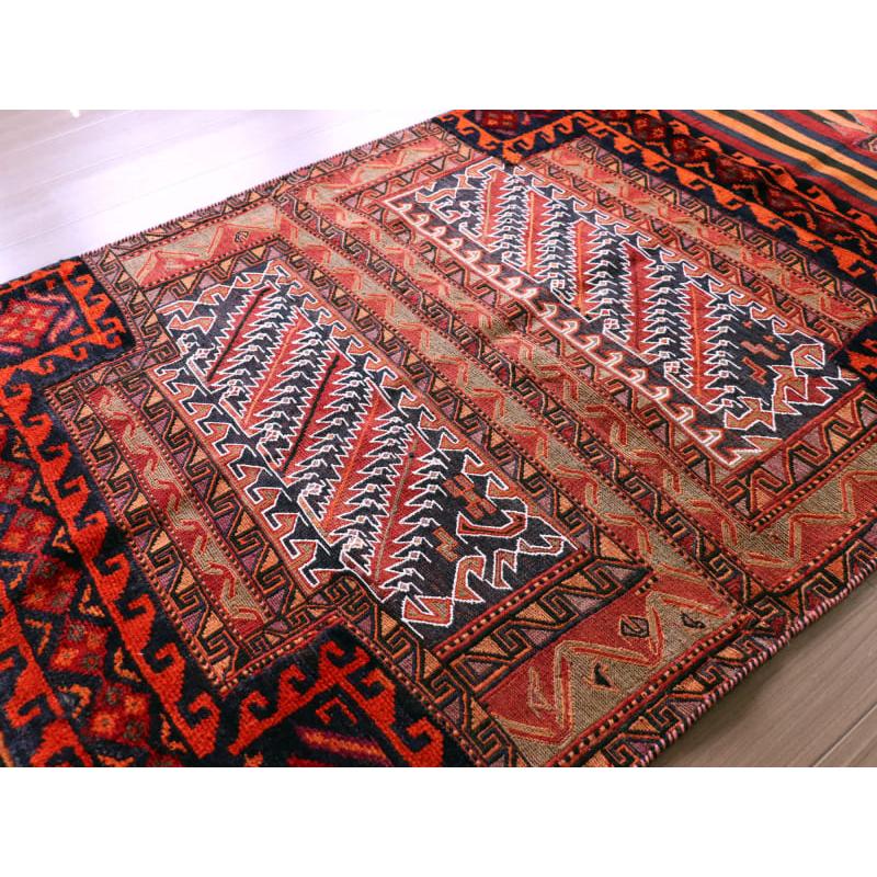 バクティアリ族のキャメルバッグ 221x102cm オールドキリム