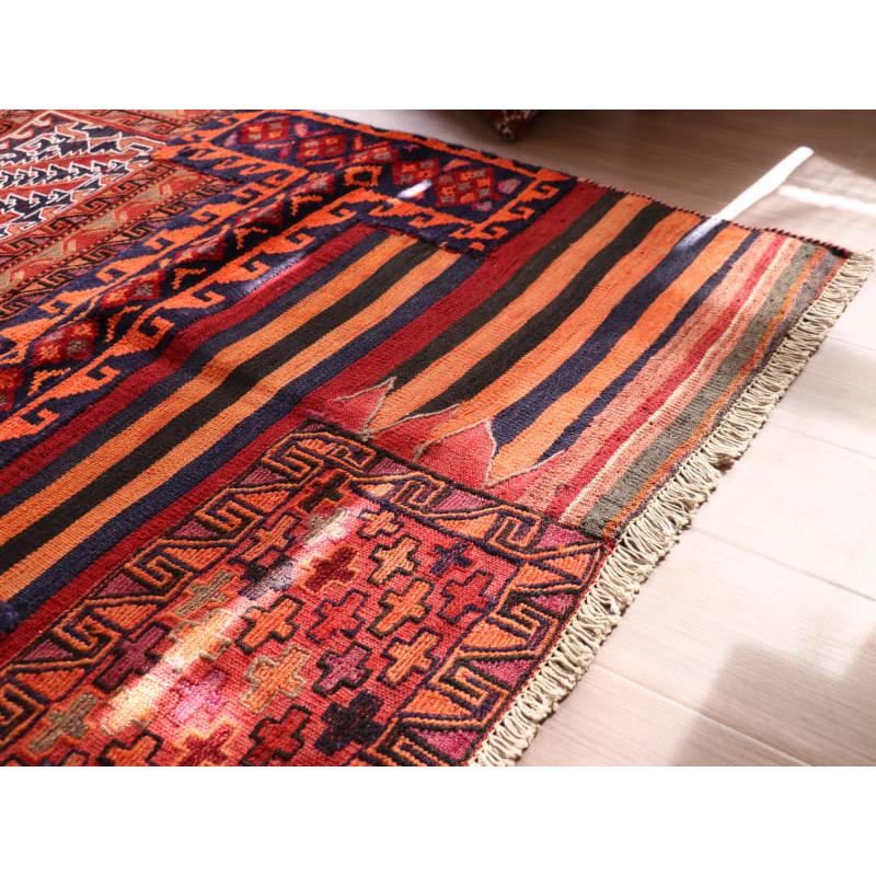 バクティアリ族のキャメルバッグ 221x102cm オールドキリム
