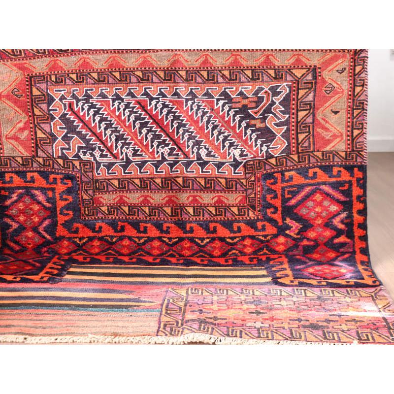 バクティアリ族のキャメルバッグ 221x102cm オールドキリム