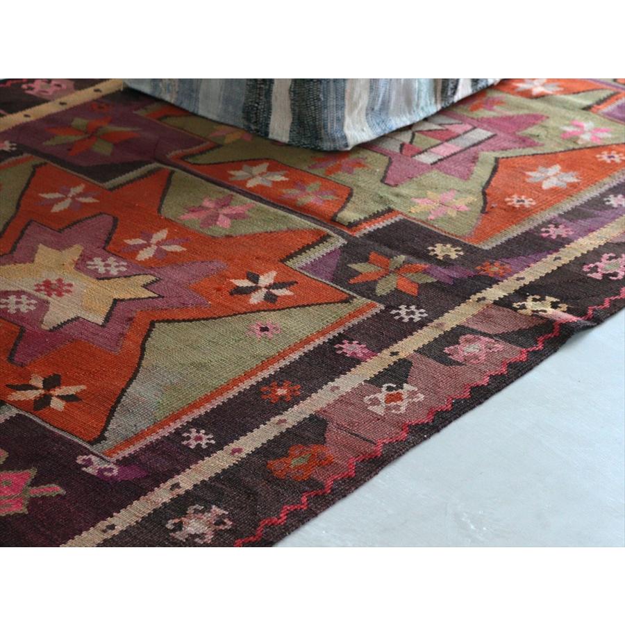 オールドキリム カルス 311x125cm 星形のメダリオンと幾何学模様 |  | 08