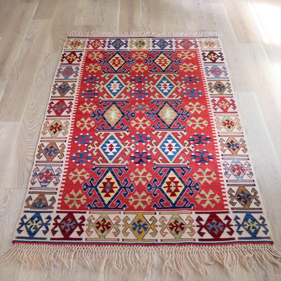 トルコの手織りキリム カイセリ 176x118cm 様々なモチーフ