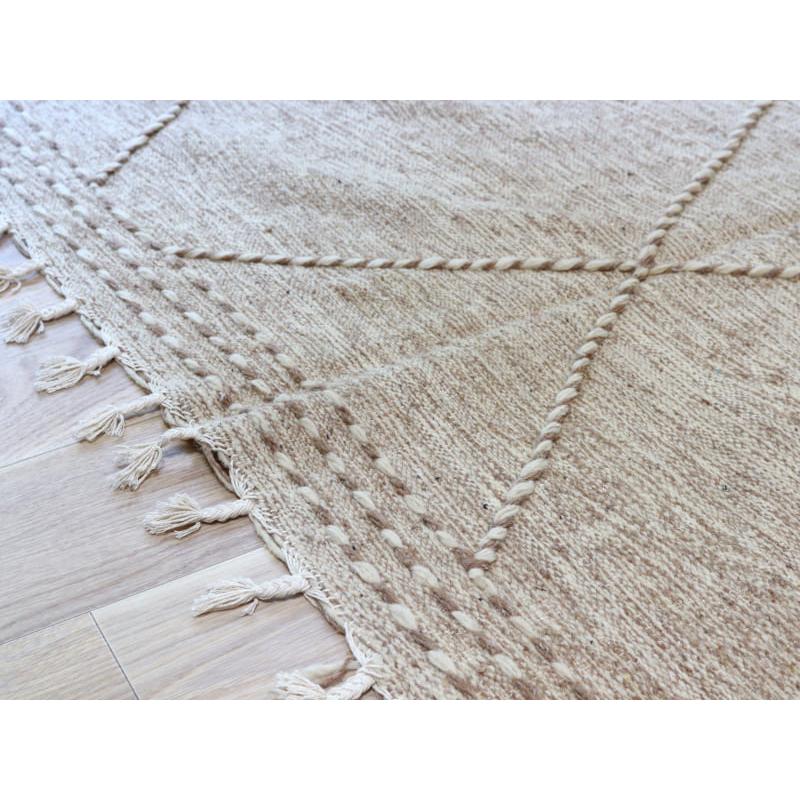 モロッコキリム ザナフィ 266x152cm ベージュ : インプレッションオブ