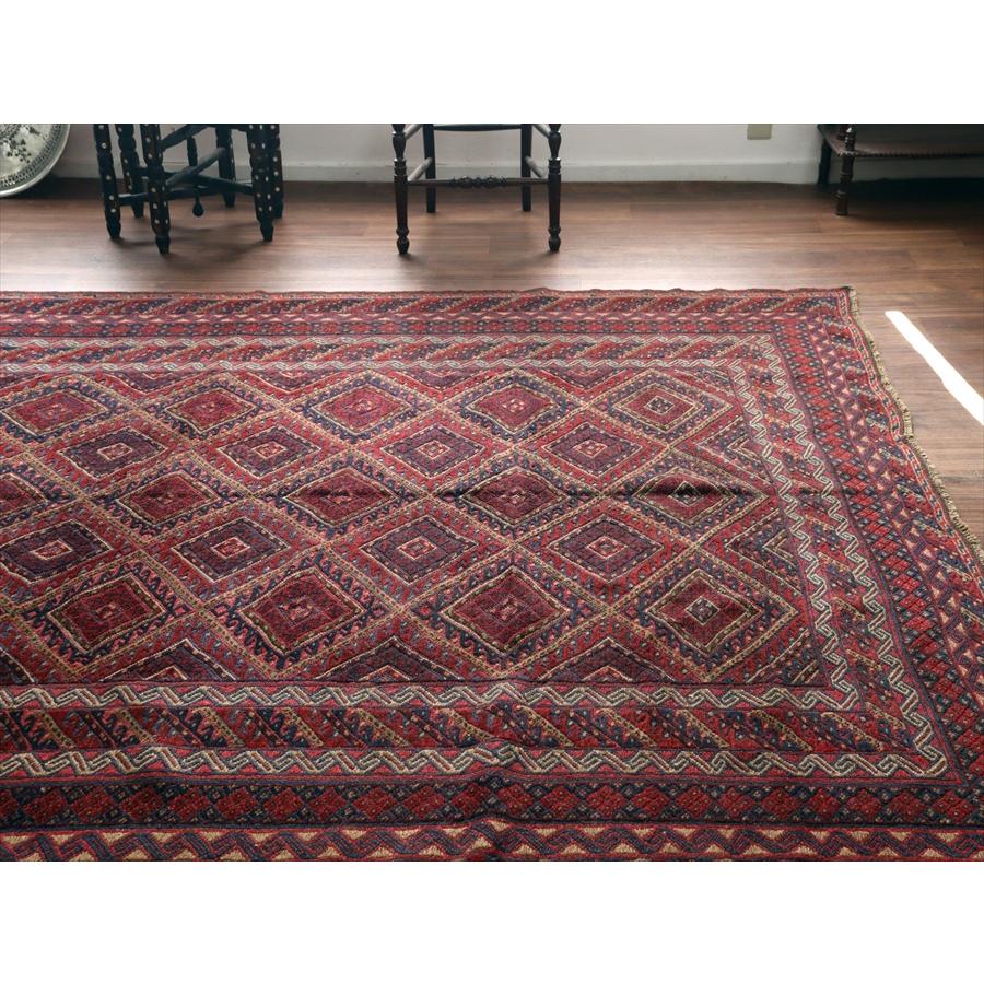 オールドキリム アフガニスタン ミシュワニ 273x202cm 連なるダイヤ |  | 02