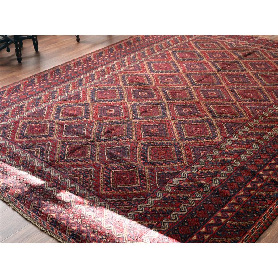 オールドキリム アフガニスタン ミシュワニ 273x202cm 連なるダイヤ |  | 03