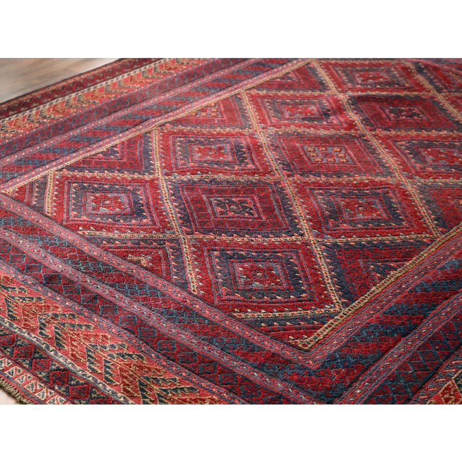 オールドキリム アフガニスタン ミシュワニ 230x207cm 連なるダイヤ |  | 03