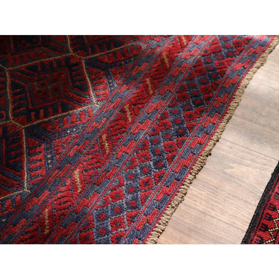 アフガンキリム アフガニスタン ミシュワニ 173x153cm 連続する幾何学模様_8