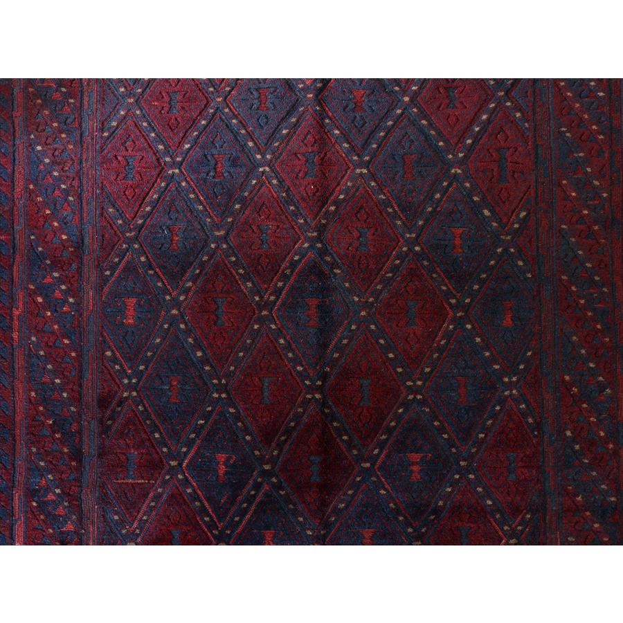アフガンキリム アフガニスタン ミシュワニ 185x146cm 連なるダイヤ_4