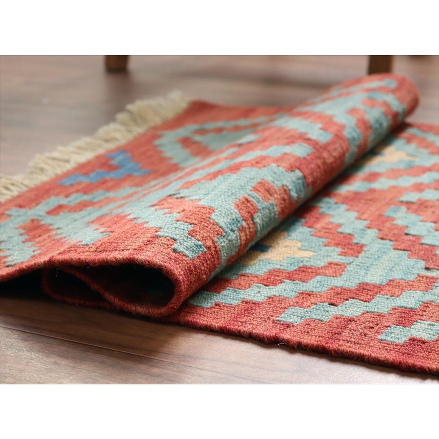 手織りキリム イラン シラーズ 91x61cm カラフルな幾何学モチーフ |  | 03