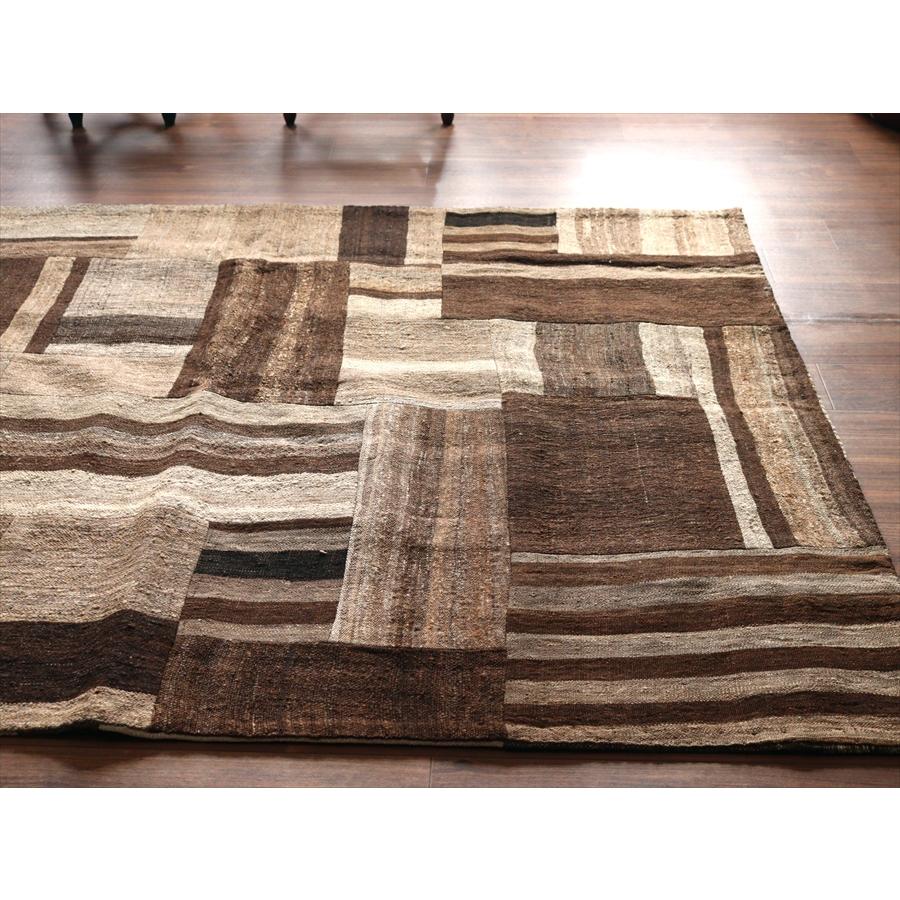 パッチワークキリム　表裏両面のリバーシブルタイプ 201x153cm 無染色のナチュラルカラー |  | 11