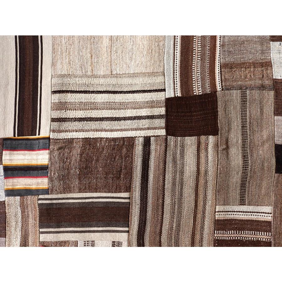 パッチワークキリム　表裏両面のリバーシブルタイプ 201x153cm 無染色のナチュラルカラー |  | 04