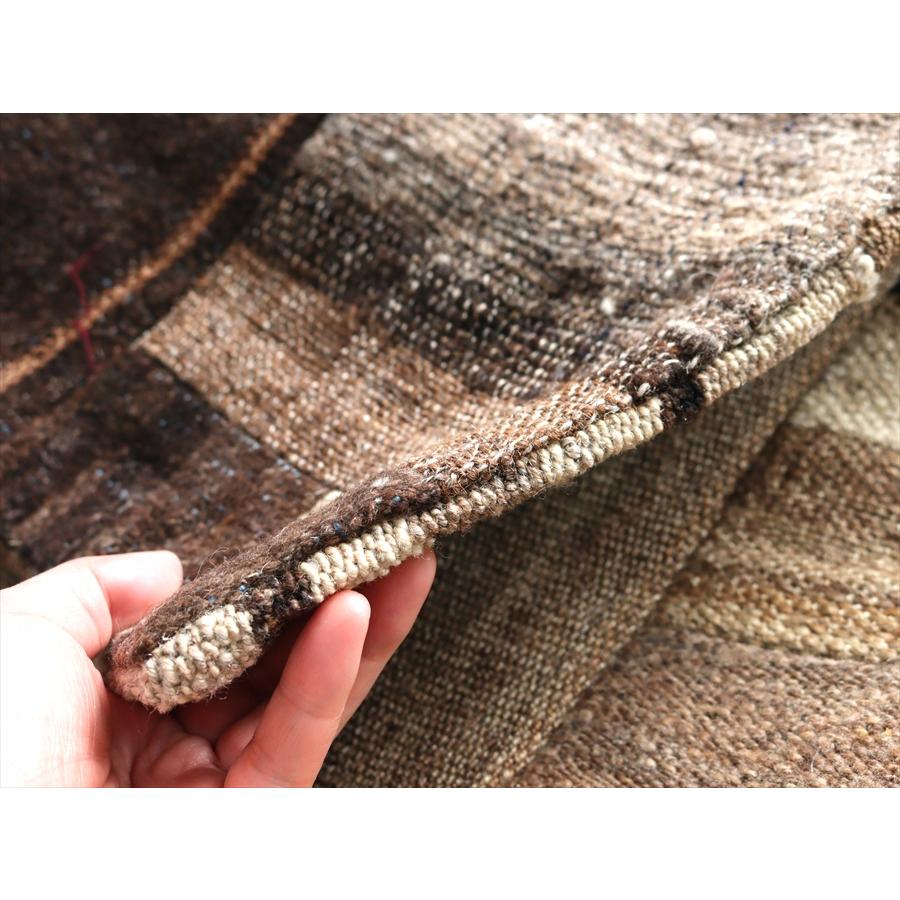 パッチワークキリム　表裏両面のリバーシブルタイプ 201x153cm 無染色のナチュラルカラー |  | 08