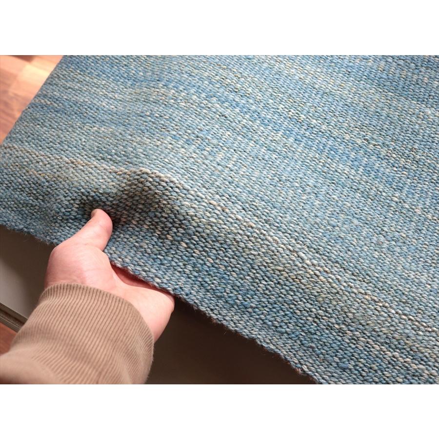 トルコの手織りキリム カルス 167x49cm ブルーグラデーション |  | 03