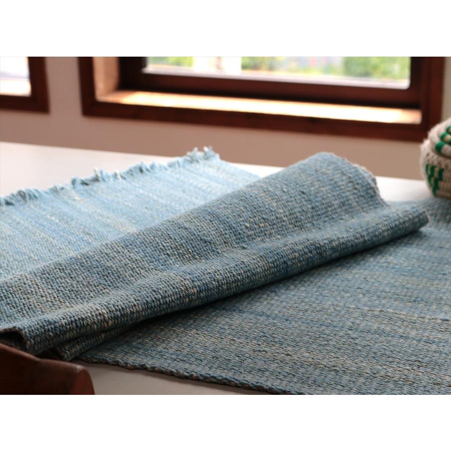 トルコの手織りキリム カルス 167x49cm ブルーグラデーション |  | 04