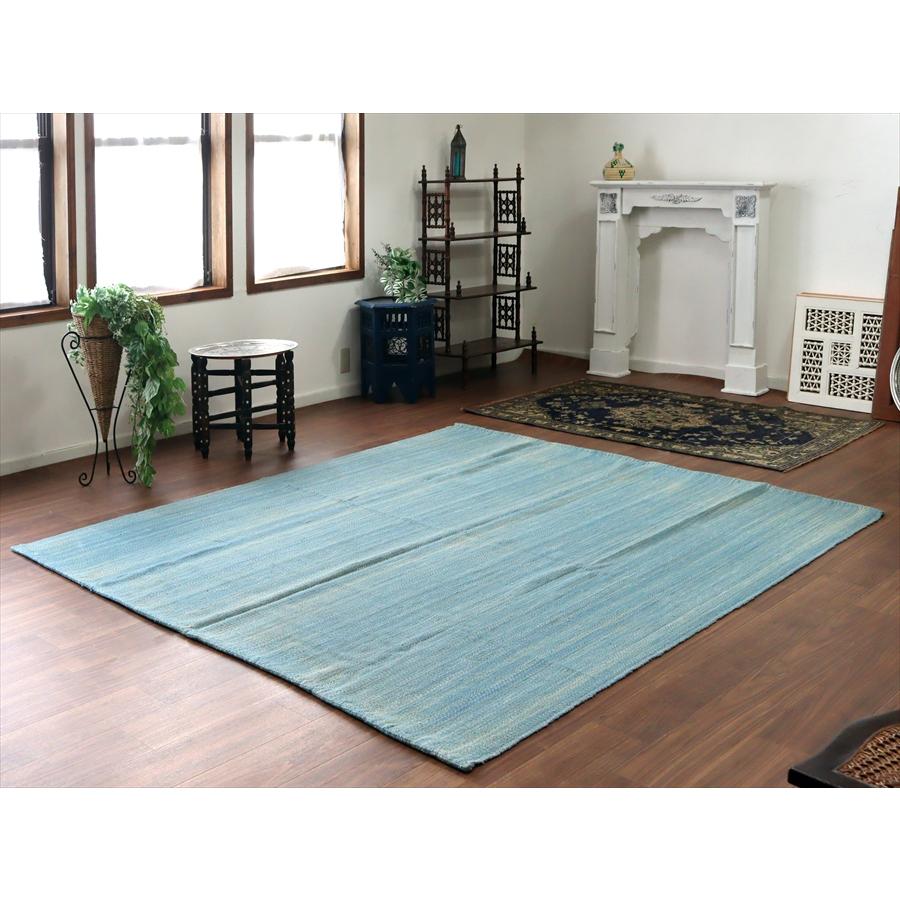 トルコの手織りキリム カルス 236x198cm ブルーグラデーション |  | 01