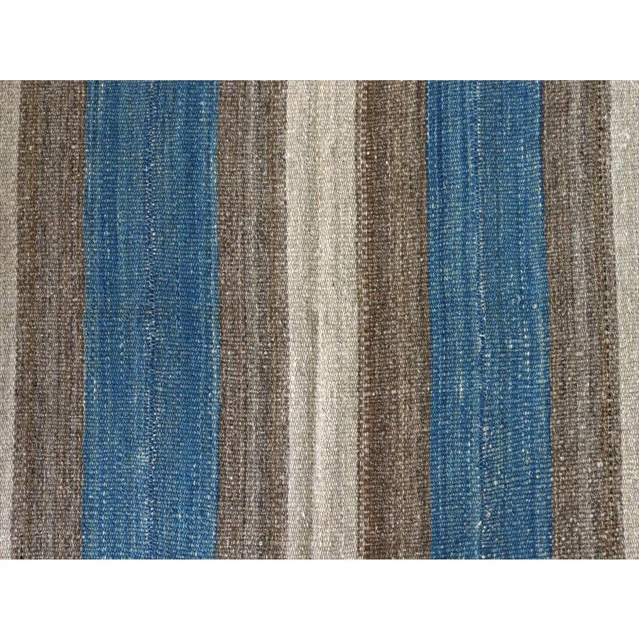 トルコの手織りキリム カルス 209x147cm ストライプ アイボリー＆ブラウン |  | 04